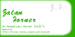 zalan horner business card